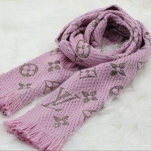 Louis Vuitton Rose Ballerine Logomania Shine Scarf